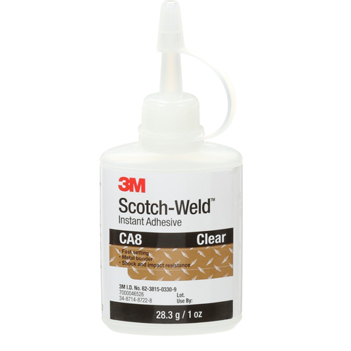 Adh&eacute;sif instantan&eacute; CA8 Scotch-Weld, Transparent, Bouteille, 1 oz Groupe Belzile Dickner