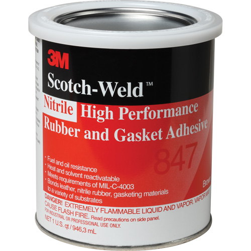 Scotch-Weld High-Performance Rubber & Gasket Adhesive, Gallon, Brown Groupe Belzile Dickner