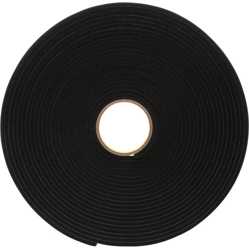 Ruban de mousse en vinyle 4504, 25,4 mm (1") la x 16,5 m (54') lo, 250 mils, Noir Groupe Belzile Dickner
