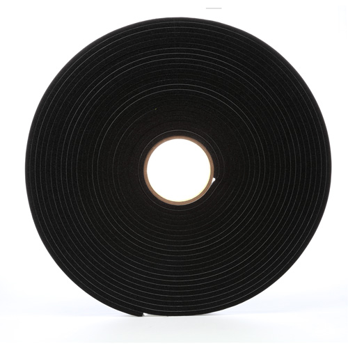 Ruban de mousse en vinyle 4504, 19 mm (3/4") la x 16,5 m (54') lo, 250 mils, Noir Groupe Belzile Dickner