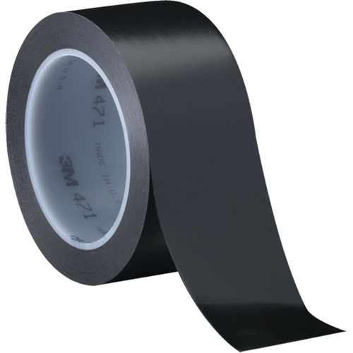 471 Vinyl Tape, 12 mm (1/2") W x 32.9 m (108') L, 5.3 mils, Black Groupe Belzile Dickner