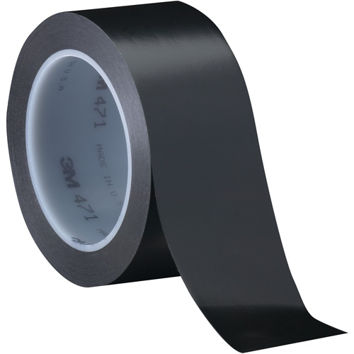 Ruban en vinyle 471, 76 mm (3") la x 32,9 m (108') lo, 5,2 mils, Noir Groupe Belzile Dickner