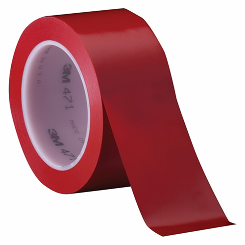 471 Vinyl Tape, 6 mm (1/4") W x 32.9 m (108') L, 5.2 mils, Red Groupe Belzile Dickner