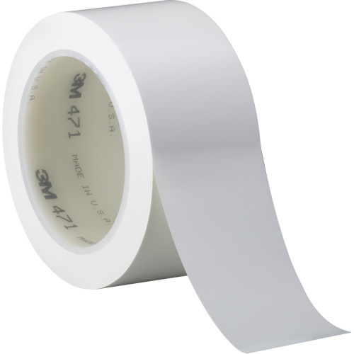 471 Vinyl Tape, 38 mm (1-1/2") W x 32.9 m (108') L, 5.2 mils, White Groupe Belzile Dickner
