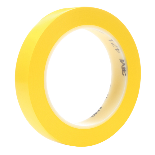 Ruban en vinyle 471, 19 mm (3/4") la x 32,9 m (108') lo, 5,3 mils, Jaune Groupe Belzile Dickner