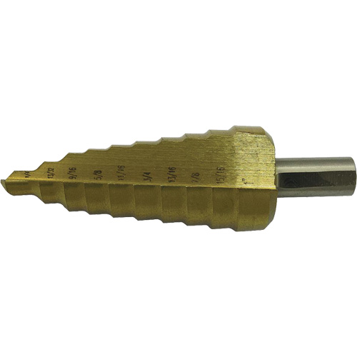Foret &eacute;tag&eacute; &agrave; 9 &eacute;tages de qualit&eacute; sup&eacute;rieure Jet-Kut, 1/4" - 3/4", Incr&eacute;ments de 1/16", Acier rapide Groupe Belzile Dickner