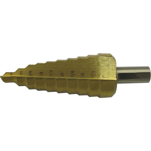 Jet-Kut&reg; 10-Step Super Premium M35 Step Drill, 1/4" - 1" , 1/32" Increments, High Speed Steel Groupe Belzile Dickner