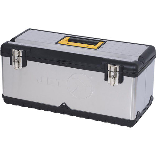 JPSTB-22 Stainless Steel Hand Tool Box, 11" D x 22-1/2" W x 10-3/4" H, Black/Grey Groupe Belzile Dickner