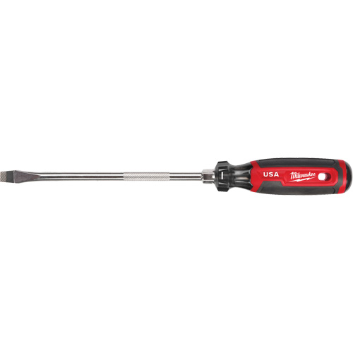 Slotted Screwdriver, 3/8" Tip, Round, 330 mm L, Cushion Grip Handle Groupe Belzile Dickner