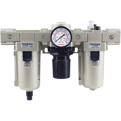 Filtre, r&eacute;gulateur, lubrifiant avec bol m&eacute;tallique, 1/2" NPT, 150 psi Groupe Belzile Dickner