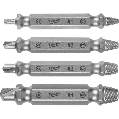 Screw Extractor Set, High Speed Steel, 4 Pieces Groupe Belzile Dickner