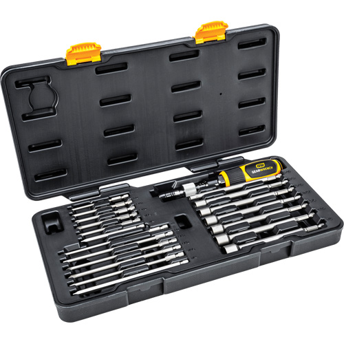 20 Pc. 1/4" Drive Torque Screwdriver Set, 10 - 50 in. lbs. Torque Range, 16" Length Groupe Belzile Dickner