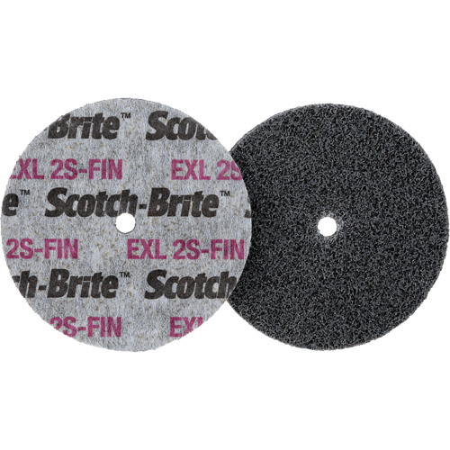 Meule homog&egrave;ne Scotch-Brite EXL, 3" x 1/2", Arbre de 1/4" Groupe Belzile Dickner