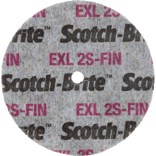 Meule homog&egrave;ne Scotch-Brite EXL, 3" x 1/2", Arbre de 1/4" Groupe Belzile Dickner