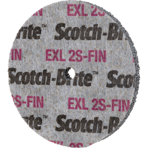 Meule homog&egrave;ne Scotch-Brite EXL, 3" x 1/2", Arbre de 1/4" Groupe Belzile Dickner