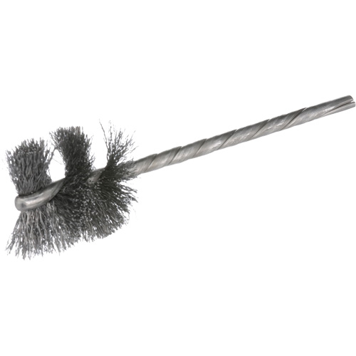 Ensemble de brosses internes &agrave; fils m&eacute;talliques ondul&eacute;s HeliTuf, 1-1/8" dia. x 1" l, 3-1/2" longueur hors tout Groupe Belzile Dickner