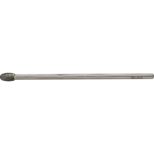 Solid Carbide Burr, SE-1L6, 1/4" Dia., 1/4" Shank, 3/8" Depth of Cut Groupe Belzile Dickner