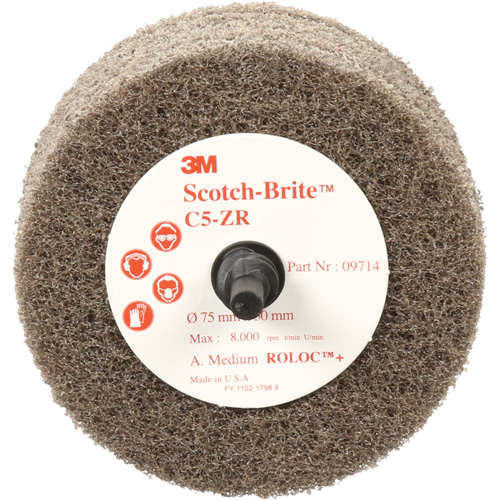 Scotch-Brite Cut & Polish Disc, 75 mm x 30 mm, 20 mm Arbor, Aluminum Oxide, 7500 RPM Groupe Belzile Dickner