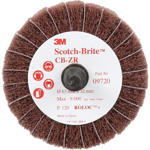 Scotch-Brite Combi-Wheel, 2-1/2" Dia., 120 Grit, Aluminum Oxide Groupe Belzile Dickner