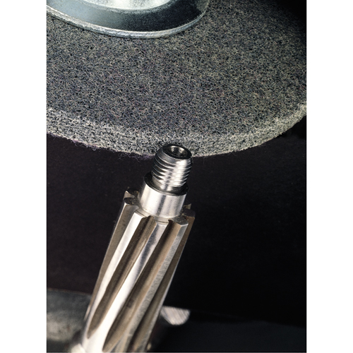 Scotch-Brite EXL Unitized Deburring Wheels, 1" x 1", 3/16" Arbor, 2A Grit, Aluminum Oxide Groupe Belzile Dickner