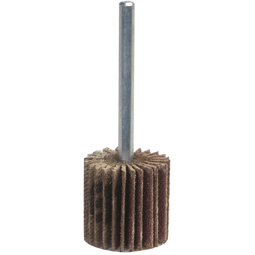 Super Finish Mini Flap Wheel, Aluminum Oxide, 120 Grit, 1-3/16" x 1/4" x 1/4" Groupe Belzile Dickner