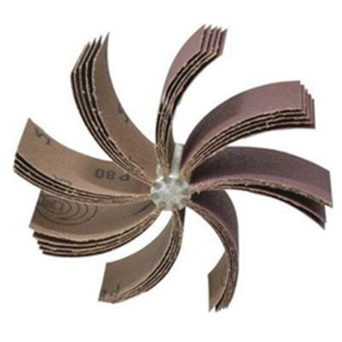 Plain Flap B-830 Bore Polisher, Aluminum Oxide, 80 Grit, 6-3/4" x 1-1/2" Groupe Belzile Dickner