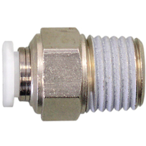 Straight Threaded Connector, 5/16", Brass, NPT Thread Groupe Belzile Dickner