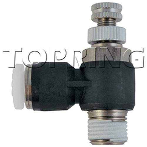 Air Speed Controller with Flow Control Valve, 1/4" NPT, 150 PSI Max. PSI, In Line Groupe Belzile Dickner