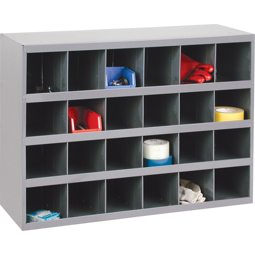 Steel Storage Bin Cabinet, 33-3/4" W x 12" D x 23-7/8" H, Grey Groupe Belzile Dickner