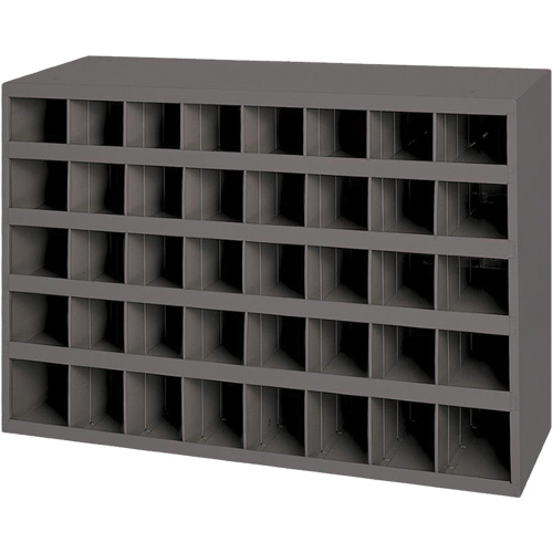 Steel Storage Bin Cabinet, 33-3/4" W x 8-1/2" D x 22-1/4" H, Grey Groupe Belzile Dickner