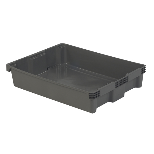 Polylewton Stack-N-Nest&reg; Containers, 6.1" x 29.6" x 22.4", Grey Groupe Belzile Dickner