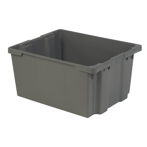 Contenants Stack-N-Nest Polylewton, 15,1" x 30,1" x 24", Gris Groupe Belzile Dickner