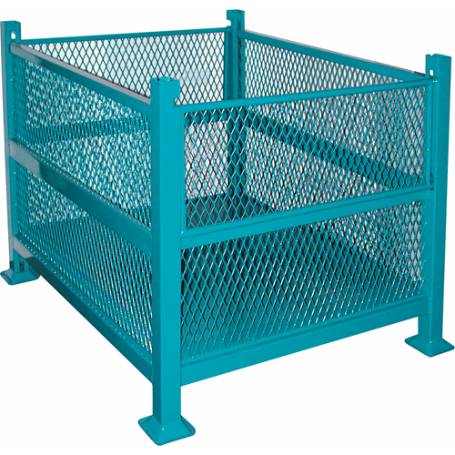 Conteneurs en m&eacute;tal grillag&eacute;, 2 panneaux repliables, Capacit&eacute; 3000 lb, 34,5" la x 40,5" p x 32,25" h Groupe Belzile Dickner