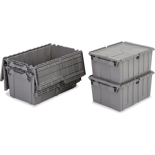 Contenants de distribution Flipak en plastique poly&eacute;thyl&egrave;ne (PE), 11,8" x 9,8" x 7,7", Gris Groupe Belzile Dickner