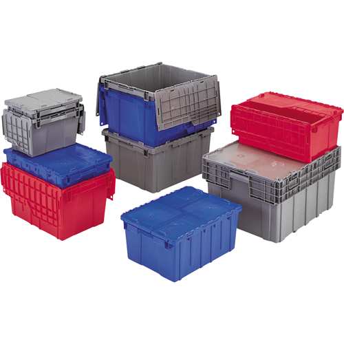 Contenants de distribution Flipak en plastique poly&eacute;thyl&egrave;ne (PE), 11,8" x 9,8" x 7,7", Gris Groupe Belzile Dickner