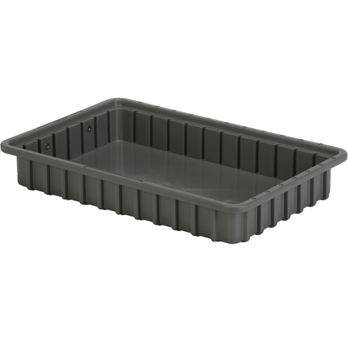 Contenants Divider Box, Poly&eacute;thyl&egrave;ne, 16,5" la x 10,9" p x 2,5" h, Gris Groupe Belzile Dickner