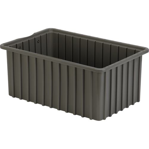 Contenants Divider Box, Poly&eacute;thyl&egrave;ne, 16,5" la x 10,9" p x 7" h, Gris Groupe Belzile Dickner