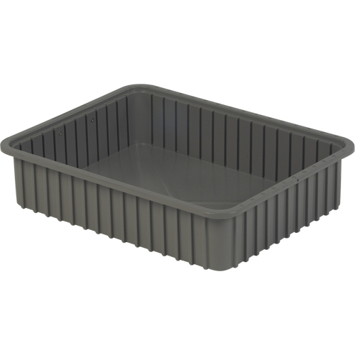 Contenants Divider Box, Poly&eacute;thyl&egrave;ne, 22,4" la x 17,4" p x 5" h, Gris Groupe Belzile Dickner