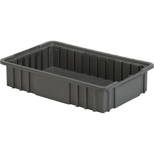 Divider Box, Polyethylene, 15.5" W x 9.9" D x 3.5" H, Grey Groupe Belzile Dickner