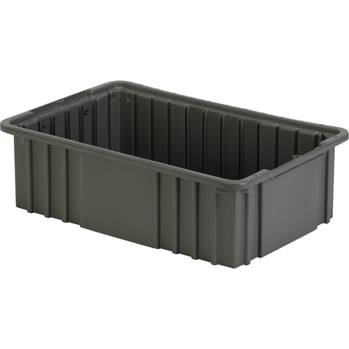 Contenant Divider Box, Poly&eacute;thyl&egrave;ne, 16,5" la x 10,9" p x 5" h, Gris Groupe Belzile Dickner