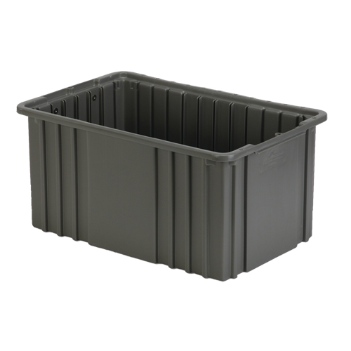 Divider Box, Polyethylene, 15.5" W x 9.9" D x 8" H, Grey Groupe Belzile Dickner