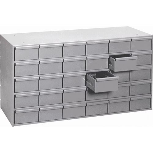Industrial Drawer Cabinets, 30 Drawers, 33-3/4" W x 17-1/4" D x 21-1/8" H, Grey Groupe Belzile Dickner
