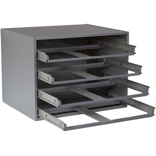 Compartment Box Cabinets, Steel, 4 Slots, 20" W x 15-3/4" D x 15" H, Grey Groupe Belzile Dickner