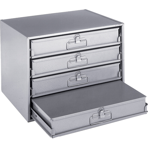 Compartment Box Cabinets, Steel, 4 Slots, 20" W x 15-3/4" D x 15" H, Grey Groupe Belzile Dickner