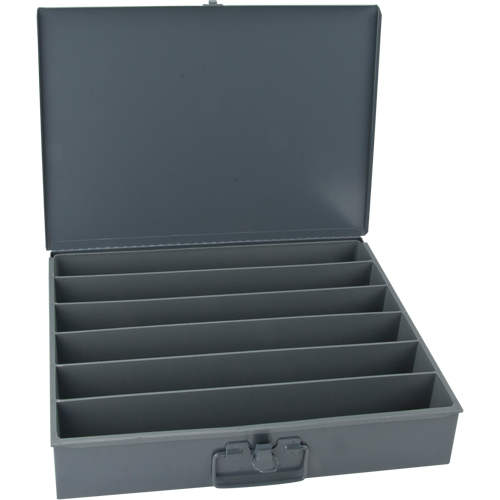 Compartment Steel Scoop Boxes , 18.34" W x 12.16" D x 3.16" H, 6 Horizontal Compartments Groupe Belzile Dickner