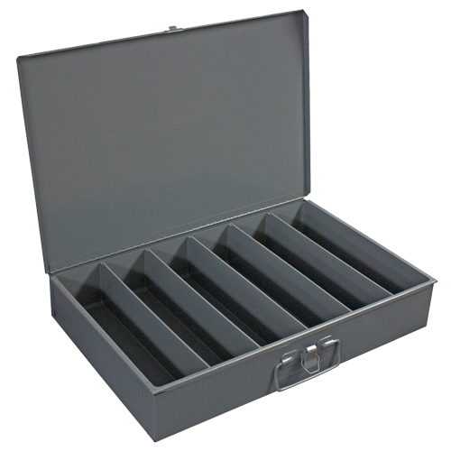 Compartment Steel Scoop Boxes , 18.34" W x 12.16" D x 3.16" H, 6 Vertical Compartments Groupe Belzile Dickner