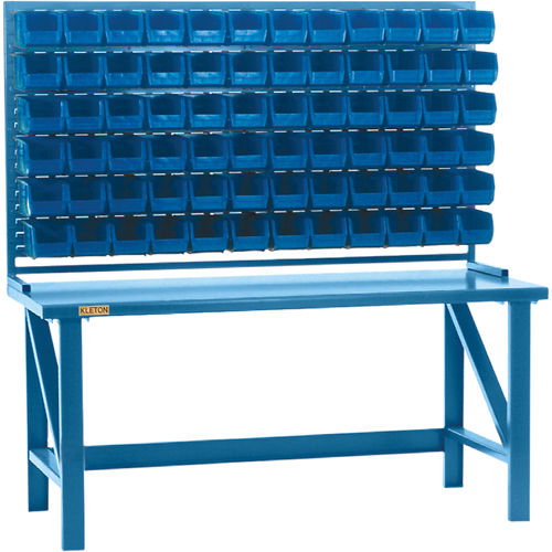 Louvered Rack with Bins, 72 Bins, 72" W x 15" D x 40" H Groupe Belzile Dickner