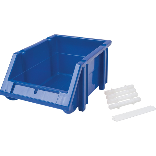 Bac empilable & &agrave; suspendre, 4-13/16" la, 3-3/16" h x 7-1/8" p, Bleu Groupe Belzile Dickner