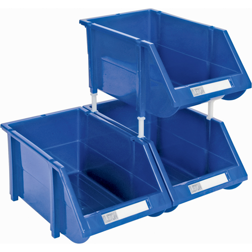 Bac empilable & &agrave; suspendre, 4-13/16" la, 3-3/16" h x 7-1/8" p, Bleu Groupe Belzile Dickner