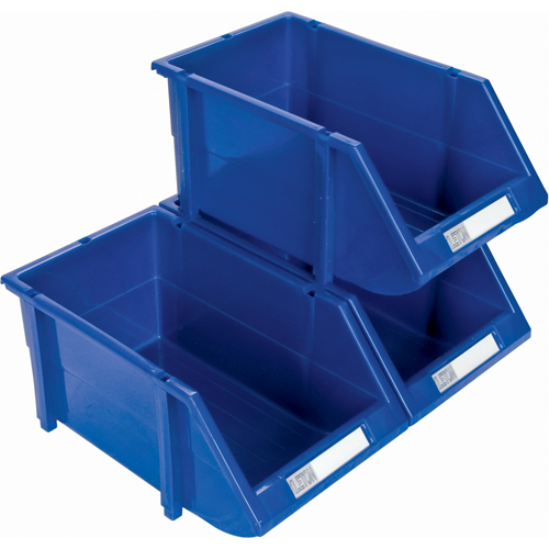 Bac empilable & &agrave; suspendre, 4-13/16" la, 3-3/16" h x 7-1/8" p, Bleu Groupe Belzile Dickner